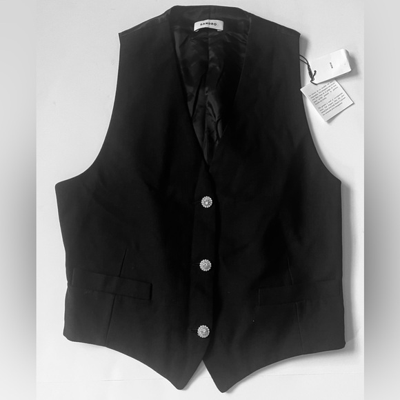 NWT SANDRO Black Vest - Picture 4 of 11
